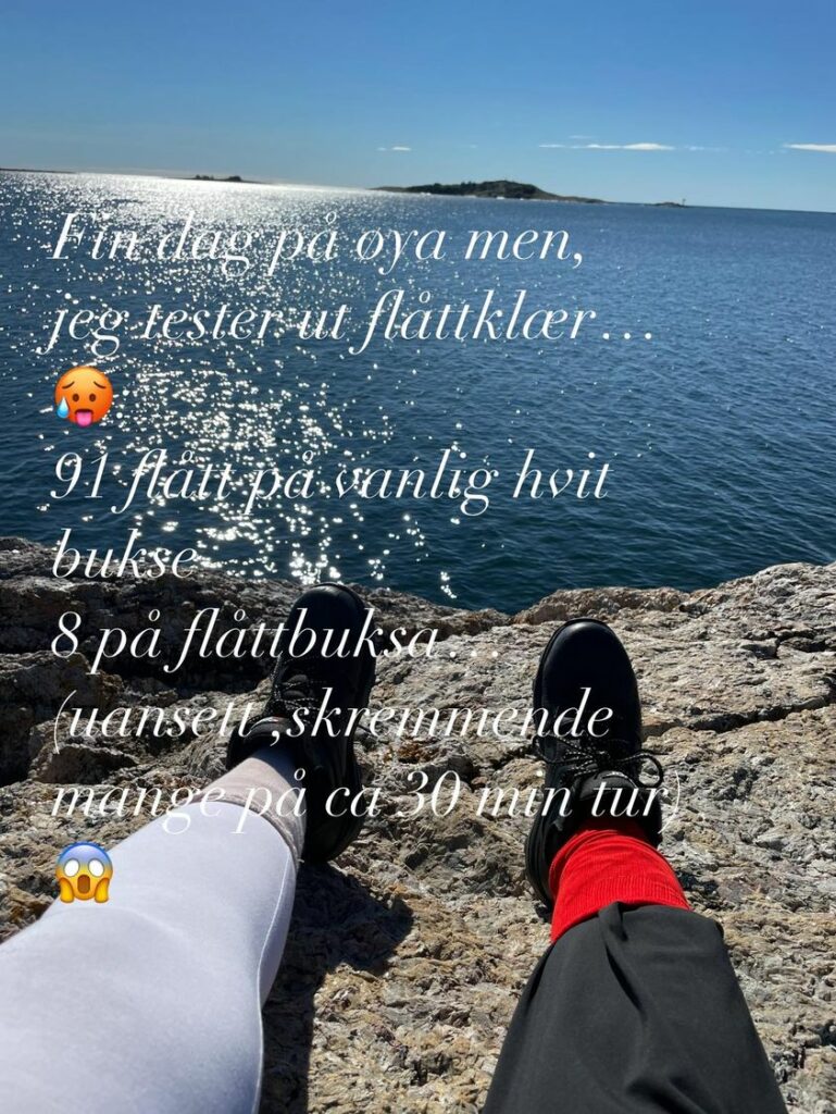 flåttklær mot vanlige bukser.